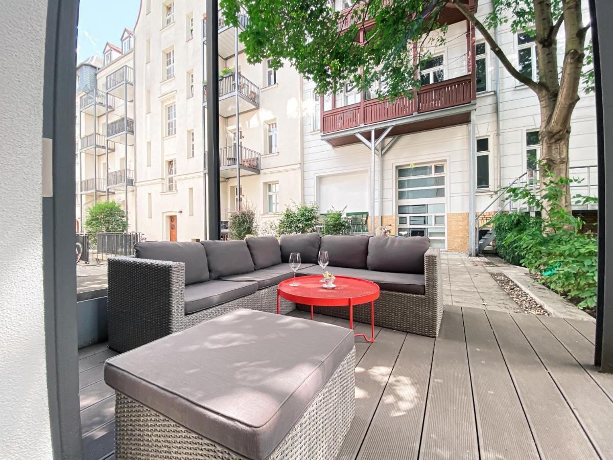 Designer Loft-Ferienwohnung Im Zentrum Mit Tiefgaragen-Parkplatz, Waschmaschine Und Privatterrasse Lipcse Kültér fotó